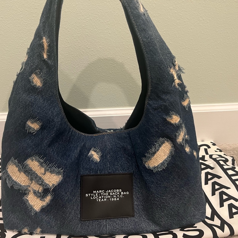 Marc Jacobs Denim sack bag. Large